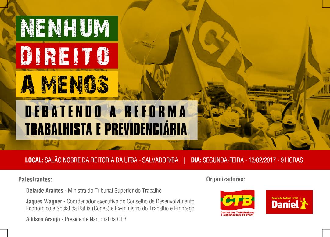 SeminÃ¡rio debate reforma trabalhista e previdenciÃ¡ria